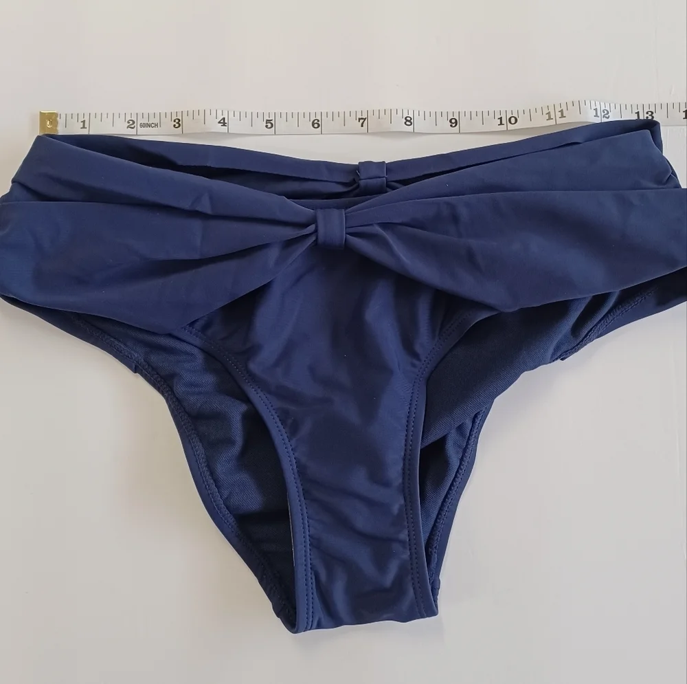 SHEKINI Bikini Bottoms Swimsuit Navy Blue Shekini NWT Swimwear Pool Beach NWT